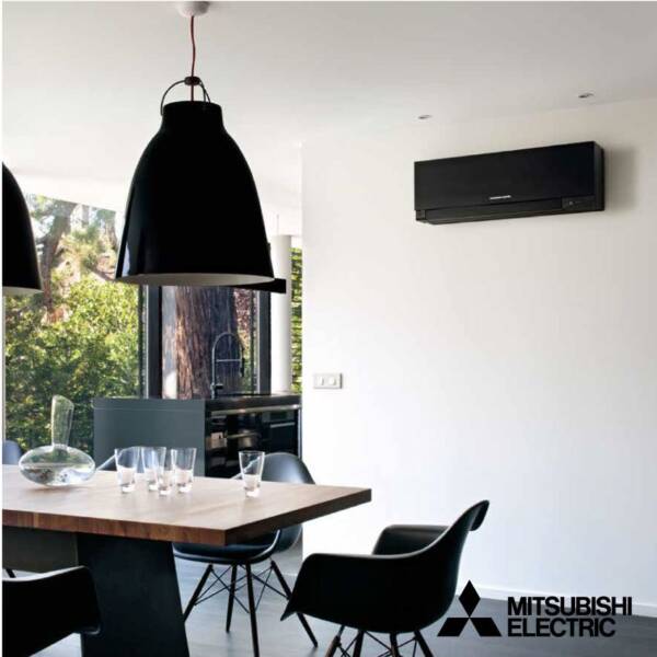 Mitsubishi Electric WSH-EFM35 Wand-unit 3,5 kW Zwart/Grijs/Wit inclusief installatie - Afbeelding 2